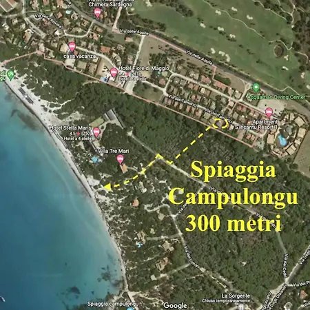 Villa Tamaris, Campulongu Walk To Private Beach Campu Longu